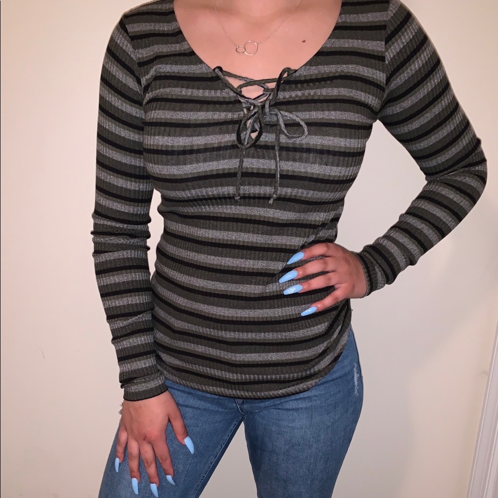 Long sleeve striped shirt